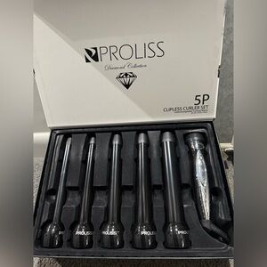 Proliss 5P Interchangeable Clipless Curling Iron Wand Like New